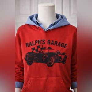 Ralph Lauren ❤️🏁 “Ralph’s Garage” Vintage Racing Graphic Red Hoodie